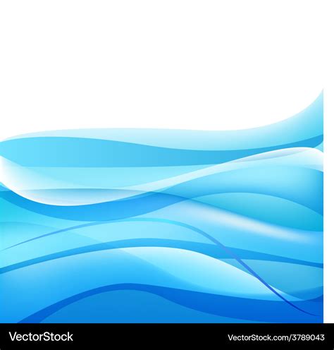 Abstract blue wavy water background Royalty Free Vector