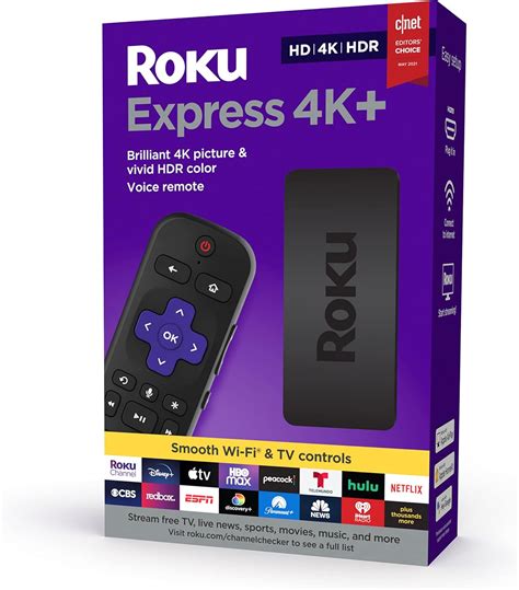 Roku Express 4K+ 2021 | Streaming Media Player HD/4K/HDR with Smooth ...