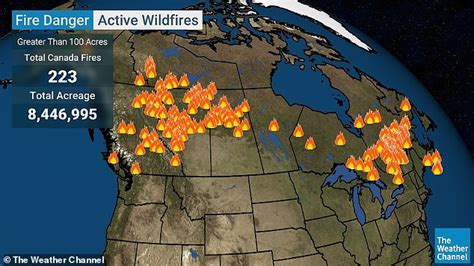 Canadian Wildfires Map - Dan Neal Kabar