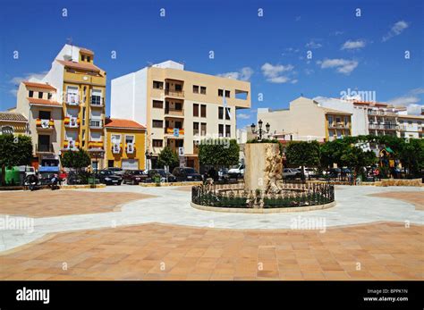 Town square, Albox, Almeria Province, Andalucia, Spain, Western Europe ...