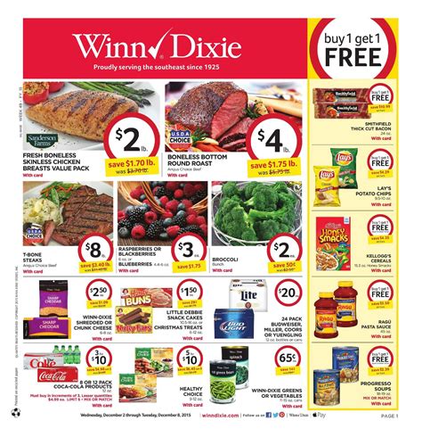 Winn Dixie Weekly Ad December 2 - 8, 2015 - http://www.olcatalog.com ...