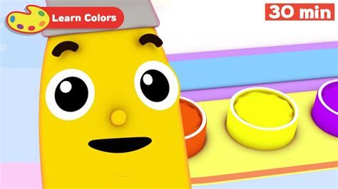 Learn Colors for Babies w Petey the Paintbrush | First words | Yellow ...