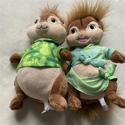 Alvin And The Chipmunks BAB Theodore Eleanor Build a Bear Plush Bundle