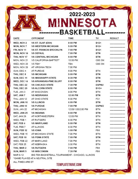 Gopher Basketball Schedule 2024 - Donni Gaylene