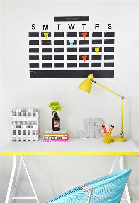 MY DIY | Chalkboard Tape Wall Calendar - I SPY DIY