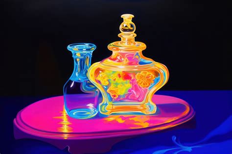 perfume bottle art creativity container. | Premium Photo Illustration ...