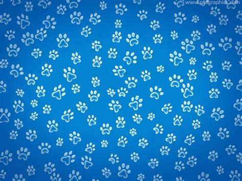 Paw Print Background Blue