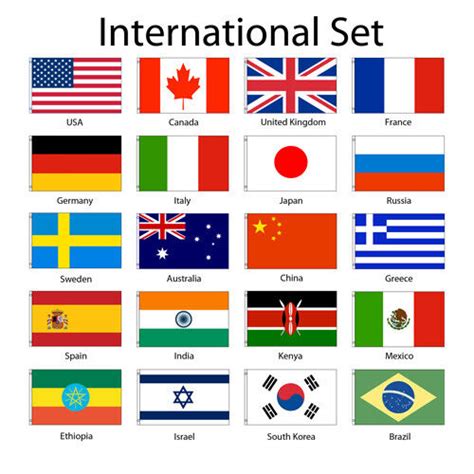 Set of 20 International Country Flags 3x5ft International Countries ...