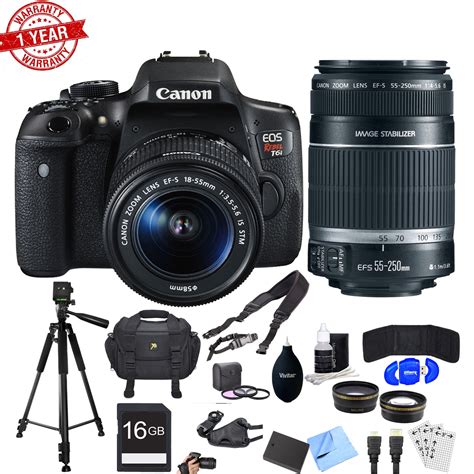 Canon EOS Rebel T6i/T7i Digital SLR Camera Kit with EF-S 18-55mm and 55 ...