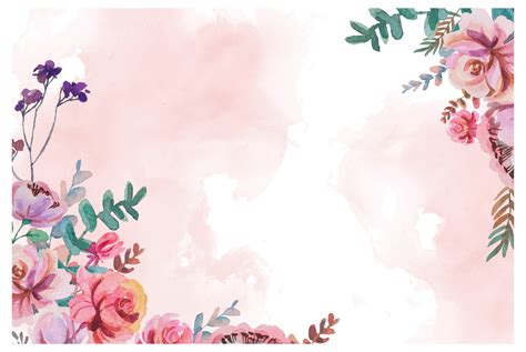 watercolor flower background frame 11954422 Vector Art at Vecteezy