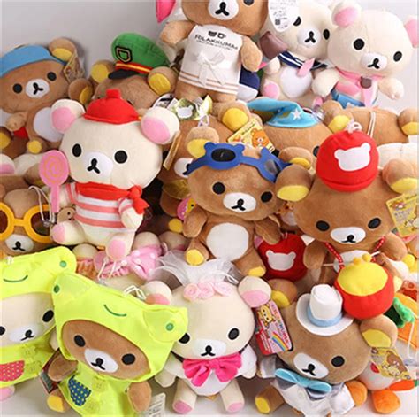 2Pcs/Pair New Cute Rilakkuma Plush Dolls Stuffed Animal Soft Baby Toys ...