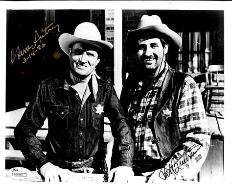 GENE AUTRY & PAT BUTTRAM (DECEASED) SIGNED 8X10 JSA AUTHENTICATED COA # ...