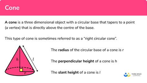 Cone - GCSE Maths - Steps, Examples & Worksheet