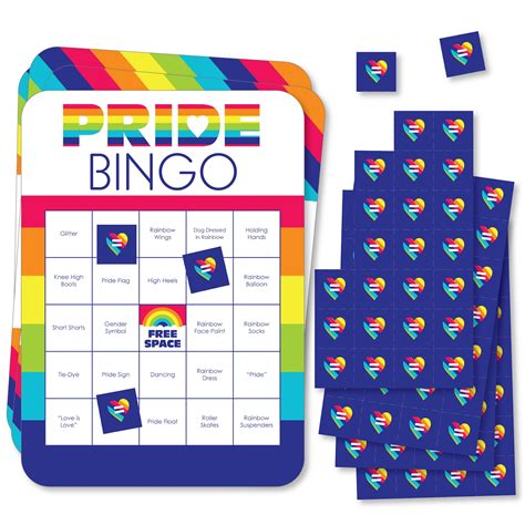 Big Dot of Happiness Love is Love - LGBTQIA+ Pride - Bar Bingo Cards ...