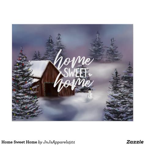 Home Sweet Home Poster | Zazzle | Home poster, Sweet home, Printable ...