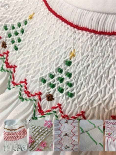 Christmas Tree Smocking (Pic only) | Smocking plates, Sewing crafts ...