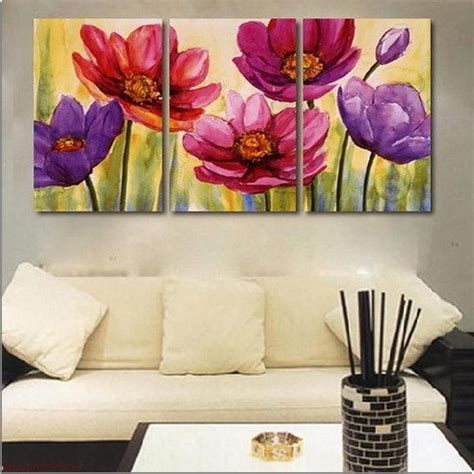 15 Collection of 3 Piece Floral Canvas Wall Art