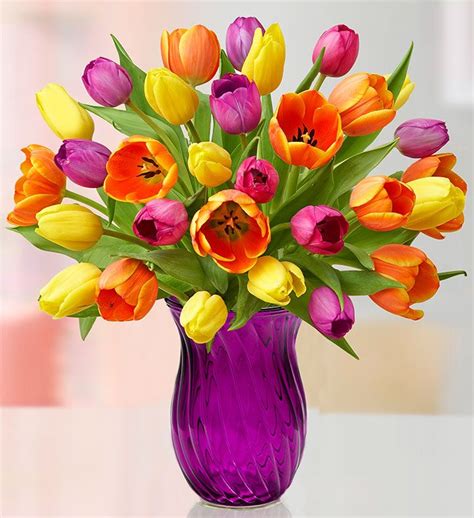 Assorted Tulip Bouquet | Spring flower arrangements, Fresh flowers ...