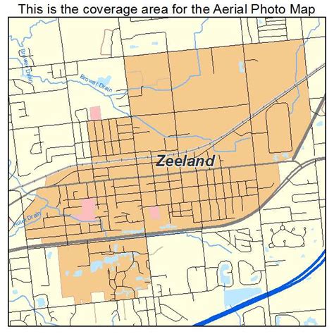 Aerial Photography Map of Zeeland, MI Michigan