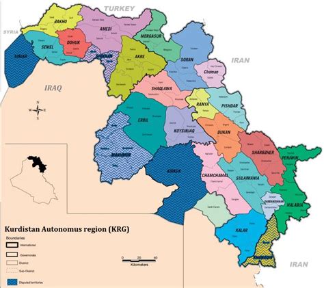 Kurdistan Iraq Map