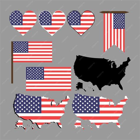 Premium Vector | USA Map and flag of USA Vector illustrationx9