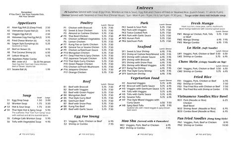 College Cafe Menu, Menu for College Cafe, Fort Collins, Northern ...