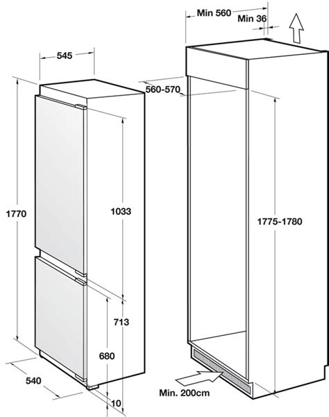 Bosch Series KIS86AFE0G Integrated 60/40 Fridge Freezer With Fixed Door ...