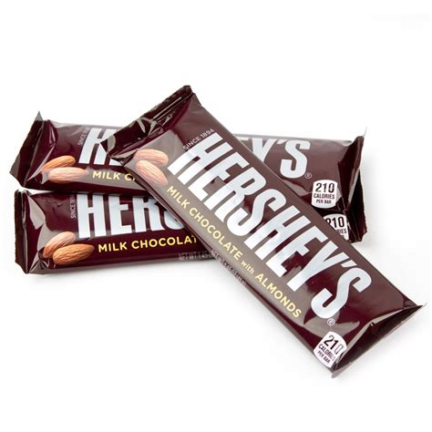 Hershey's Milk Chocolate & Almonds Bars - 36CT • Chocolate Mini Pack's ...