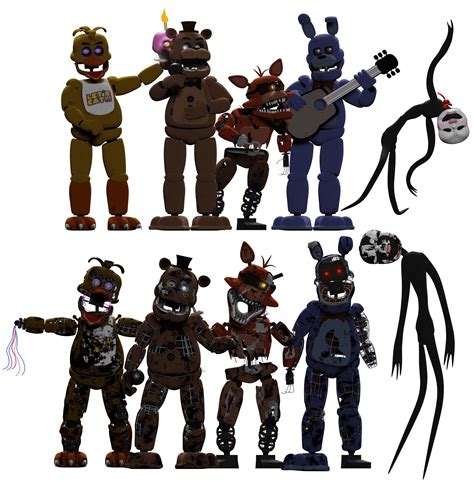 Stylized/AU Withered and Classic Animatronics : r/fivenightsatfreddys