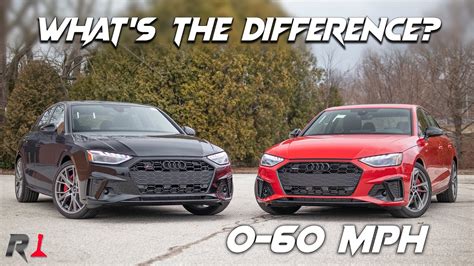 2022 Audi A4 vs S4 / 0-60 & Face-off! (A4 40 & 45) - YouTube