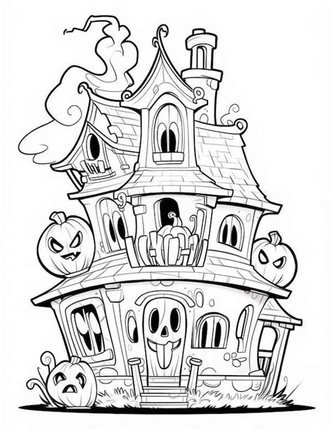 Haunted House Coloring Pages