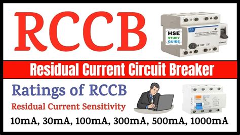 RCCB || RCD || Ratings of RCCB || Residual Current Sensitivity || RCCB ...