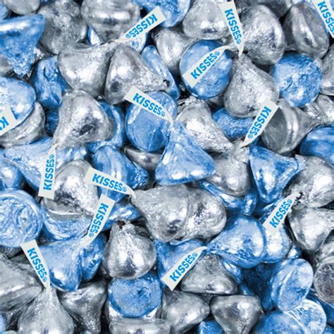 Hershey's Kisses Light Blue & Silver Foil Candy Bulk Candy - Online ...