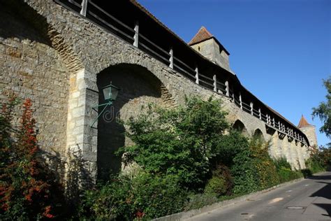 City Wall In Rothenburg, Germany Stock Photo - Image: 1518752