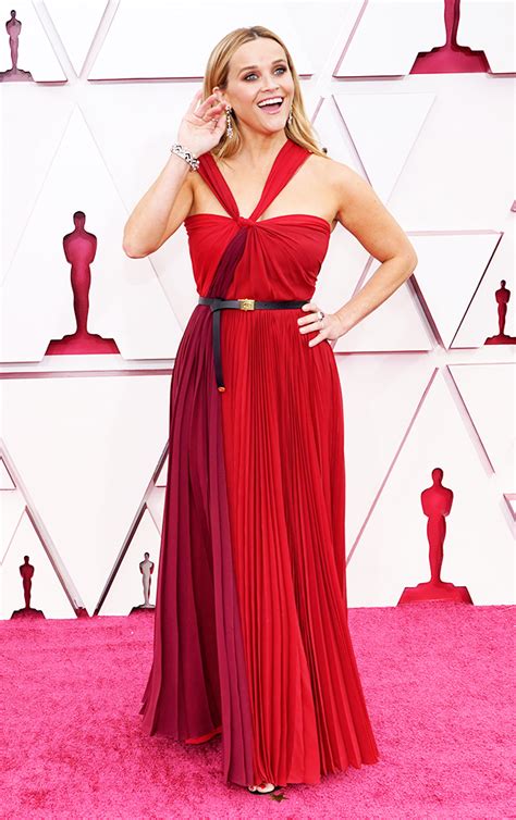 Reese Witherspoon At Oscars 2021: Stuns In Red-Hot Dress – Hollywood Life