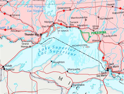 Lake Superior road map