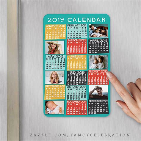 2019 Calendar Fridge Magnets | Personalized Photo Collage | Custom ...