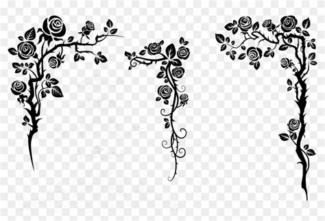 Flower Vine Outline Designs