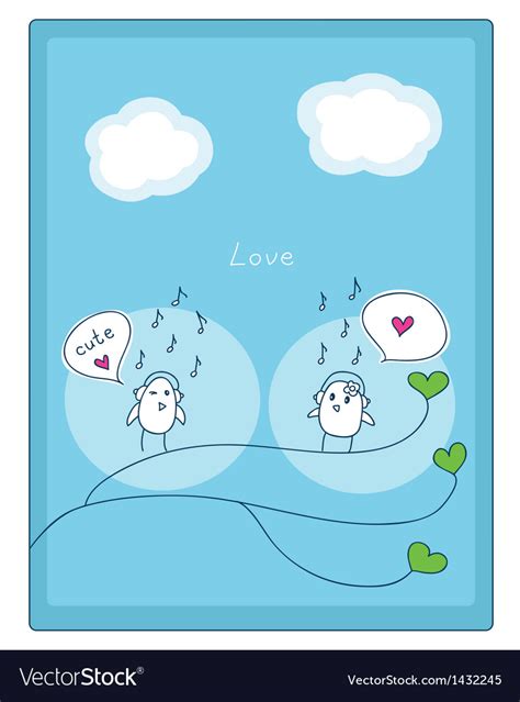 Birds music and love Royalty Free Vector Image