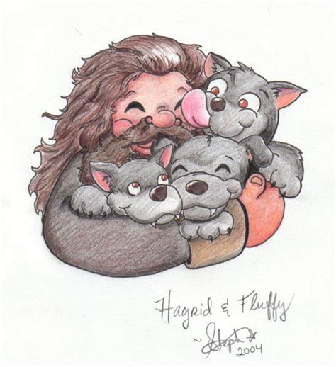 Hagrid and Fluffy! | Harry potter drawings, Harry potter artwork, Harry ...