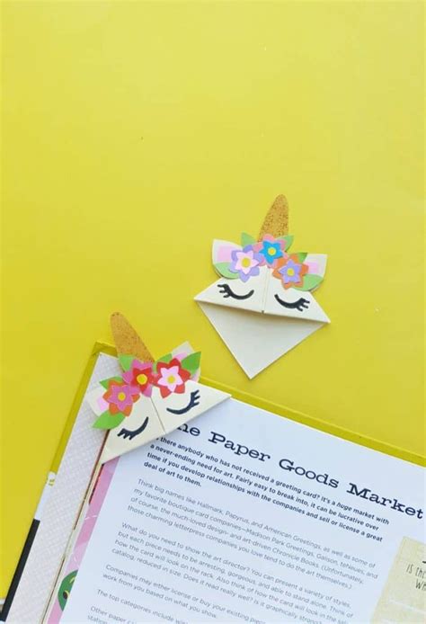 DIY Corner Unicorn Bookmark | Bookmarks handmade, Handmade bookmarks ...