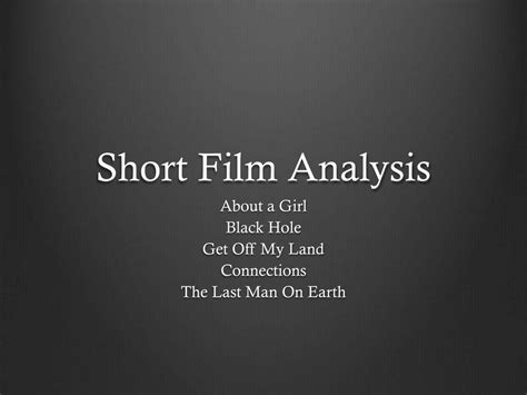 PPT - Short Film Analysis PowerPoint Presentation, free download - ID ...