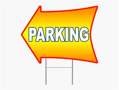 Parking 2 Sided Arrow Yard Sign , Free Transparent Clipart - ClipartKey