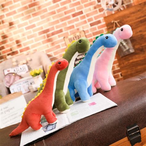 Cuddly Dinosaur Tanystropheus Stuffed Toy Plush Dino Blue/Wine Red ...