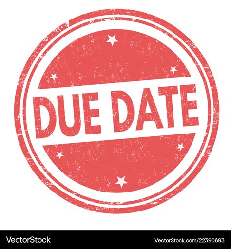 Due date sign or stamp Royalty Free Vector Image