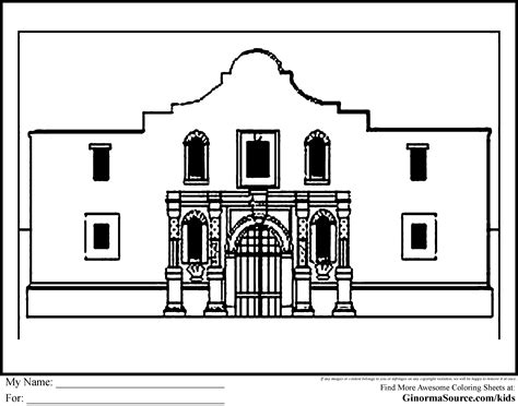 Alamo Coloring Page At Free Printable Colorings | Images and Photos finder