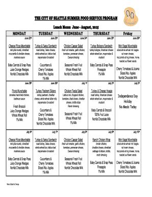 Seattle Public Schools Lunch Menu - Fill and Sign Printable Template Online