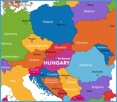 Hungary Map - TravelsFinders.Com