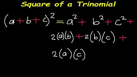 Square of a Trinomial Examples with Solutions - YouTube