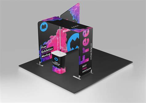 Free Trade Show Exhibition Display Booth Stand Mockup PSD Set - Good ...